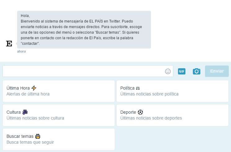Twitter Chatbot El Pais